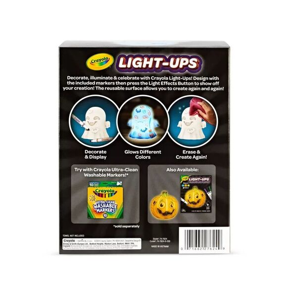 Crayola Light Up Ghost Recolorable Kit with Washable Markers Age 4+ - Picture 5 of 7